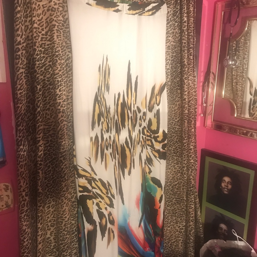 Strapless tribal dress